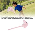 thumbnail image 4 of Plush Stick Horse, 27.56inch Stick Horse Plush Handcrafted Hobby Horse on A Stick, 2 Sound Effect Plush Horse Stick Toy with  Neighing Sounds, Stick Hobby Horse Riding Toy, 4 of 7