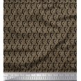 thumbnail image 1 of Soimoi Black Rayon Fabric Square Geometric Print Sewing Fabric Yard 56 Inch Wide, 1 of 3