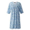 thumbnail image 1 of Silvert's Women's Hospital Gown with Open Back, Blue Butterfly, XS, 1 of 2