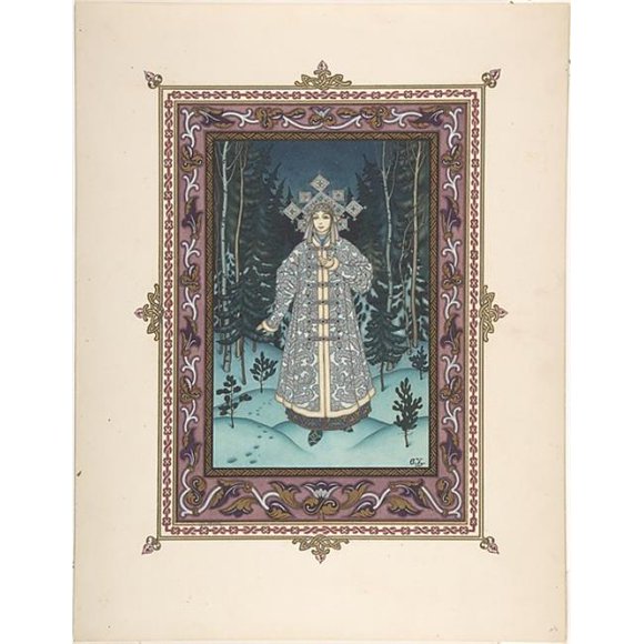 Public Domain Images MET334657 Illustration pour Snegurochka dans la Forêt Affiche Imprimée par Boris Zvorykin, Russe Moscou 1872 1942 Paris, 18 x 24