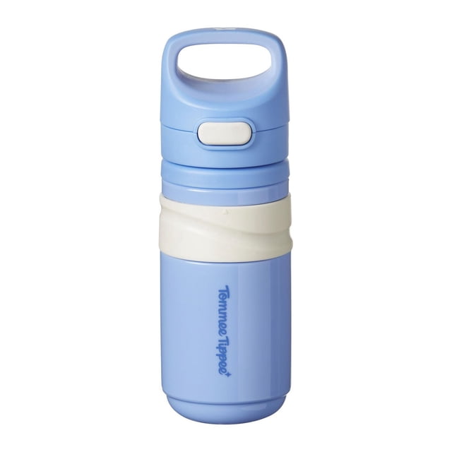 Tommee Tippee Insulated on-the-go Straw Cup, 11oz, Spill Proof Toddler Water Bottle For 18 Months+, Push-To-Open Lid Helps Keep Spout Clean, Blue
