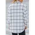 thumbnail image 4 of ORUYROP Womens Casual Plaid Shacket Button Down Long Sleeve Shirt, 4 of 5