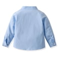 thumbnail image 4 of 2025 Spring Boy's Shirt Solid New Color Standing Long SleeveBoy Breasted Cardigan Children's, 4 of 8