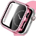 thumbnail image 1 of Apple Watch Case 44mm Series 6/5/4 SE Bling Rhinestone Apple Watch Protective Case Bumper Frame Screen Protector Case Cover for iWatch Series 44mm, 1 of 6