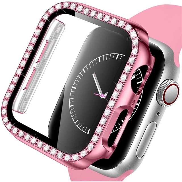 Apple Watch Case 44mm Series 6/5/4 SE Bling Rhinestone Apple Watch Protective Case Bumper Frame Screen Protector Case Cover for iWatch Series 44mm