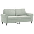 thumbnail image 2 of vidaXL 2 Piece Sofa Set with Cushions Light Grey Velvet, 2 of 4