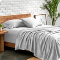 thumbnail image 4 of Bare Home Premium 1800 Collection 5-Piece Bed Sheet Set, Split King, Cloud Gray, 4 of 10