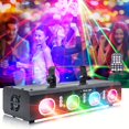 thumbnail image 2 of 1 Pce Lumières de Fête DJ Disco, 4 Faisceaux + 9led Effet 3D Multi-Mode DMX Audio, 2 of 4