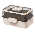 thumbnail image 4 of Esquirla Medicine Box Multi Layer Dustproof Art Crafts Case for Office Study Bathroom beige, 4 of 8