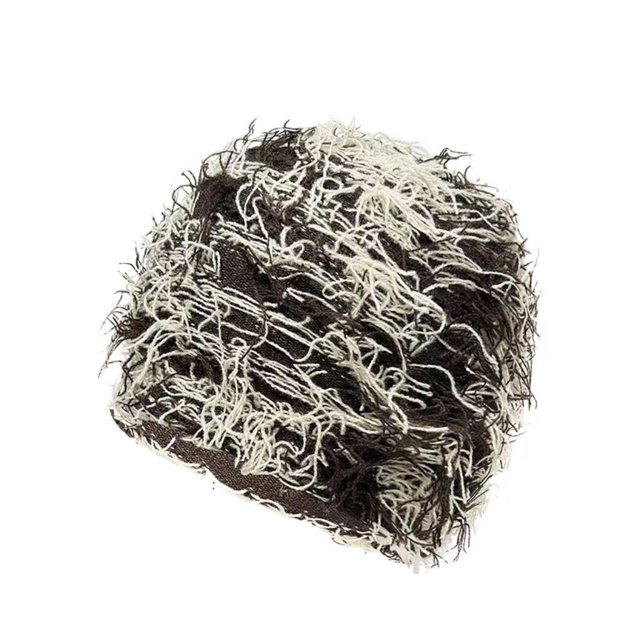 LinYooLi Cross Border New Hot Selling Monkey Hair Hat Embroidery Meets Logo Autumn And Winter Warm Knitted Hat Hair