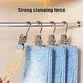 thumbnail image 4 of EGNMCR Storage Bins, Storage Containers Soft Rubber Coated Pants Hangers Clips Stainless Steel Multipurpose Closets Organizer Antiskid No Traced Clip For Skirts Jeans Stainless steel clips, 4 of 6