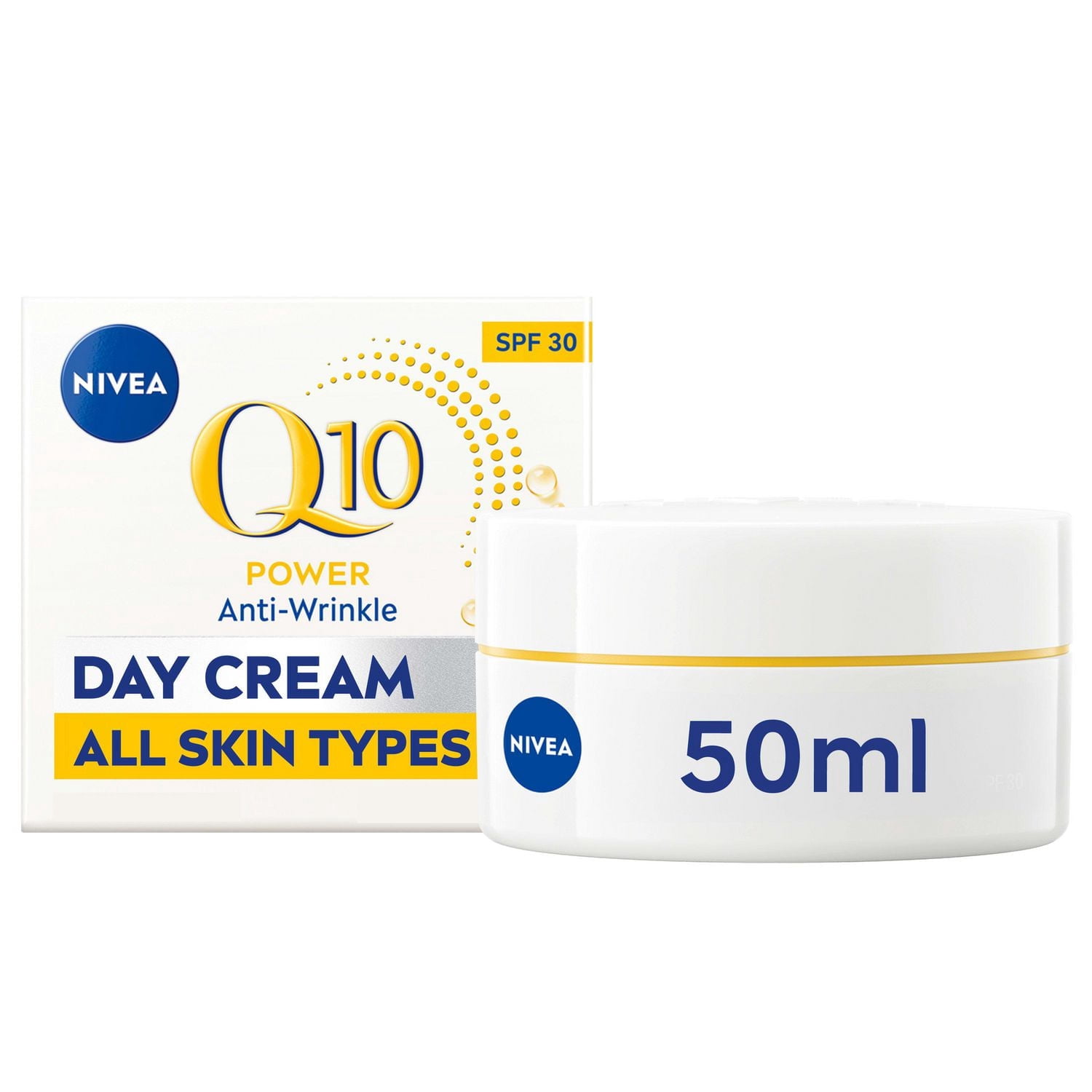 NIVEA Q10 Power Anti-Wrinkle Firming Day Face Cream, All Skin Types