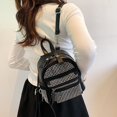 thumbnail image 4 of Sac à Dos Mode avec Strass pour Femmes, Mini Sac de Voyage en Cristal (Argent), 4 of 10