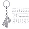 thumbnail image 2 of Key Chain Rhinestone A to Z Design Pendant Keychain Key Ring for Handbag Decor, 2 of 8