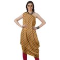 thumbnail image 2 of Moomaya Robe Kurti à une Épaule Imprimée pour Femme, Sans Manches, à Col Bénitier, Style Bohème, Tenue de Soirée de Designer, 2 of 7