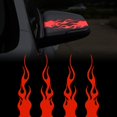 thumbnail image 1 of Lefu 4 pcs 5.9\'\' Flame Reflective Sticker for Car Racing laptop skateboard Decal, 1 of 9