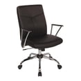 thumbnail image 1 of Faux Leather Chair in Black with Chrome Base, 1 of 6