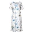 thumbnail image 5 of HomeGardon Liquidation de Robes d'Été! Robes pour Femmes 2025, Robes d'Été Décontractées pour Femmes à Col Rond, Manches Courtes, Fermeture Éclair, Pliantes, à Imprimé Floral, S-TTG, 5 of 5