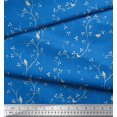 thumbnail image 2 of Soimoi Georgette Viscose Fabric Branches,Leaves & Bird Fabric Prints By Yard 42 Inch Wide, 2 of 3