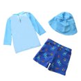 thumbnail image 3 of JTieacloth Boys UPF 50+ Sun Long Sleeve Swim Shirt And Swim Trunks Two Piece Rash Guard For Kids,Sizes 1-2 Years, 3 of 3