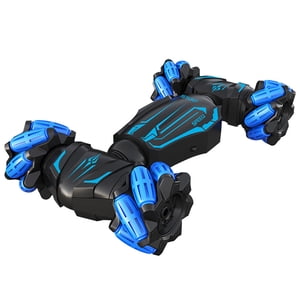 SIYTUAU Télécommande Voiture pour enfants Chargable hors route Escalade quatre roues double côté Stunt Racing Voiture Bleu en plastique Rc Jouet Télécommande voiture Bleu