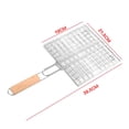 thumbnail image 2 of Foldable Barbecue Grilling Basket Grill BBQ Net Steak Meat Fish Vegetable Holder, 2 of 9