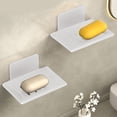 thumbnail image 1 of Vaidha Soap Box Wall Mounted Perforated Home Bathroom High-end Drainage Soap Storage Rack Bathroom Storage Box Stainless Steel 2 Sets, 1 of 7