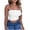 White, variant on Aqestyerly Women's Strapless Tube Top,Solid Color Summer Casual Fashion Blouse for Beach or Daily Wear