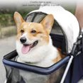 thumbnail image 4 of Pet Stroller Dog Strollers Folding Pet Stroller Outdoor Pet Supplies Pet Stroller Outdoor Portable Folding Small Pet Stroller For Dog Cats Mouse Rabbits Dark Blue, 4 of 8