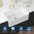 thumbnail image 4 of 30/33/36 Inch Farmhouse Sink, White Kitchen Sink, Single Bowl, with Accessories 2 Types, for Kitchen, Bottom Grid and Strainer Drain, 4 of 7