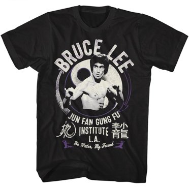 Bruce Lee Jun Fan Gung Fu Institute L.A. Black Adult T-Shirt Tee