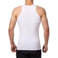 thumbnail image 4 of NETSENG5 Pack Men's Tank Tops 100% Cotton Tank Top Lingerie (White*5)-L, 4 of 5