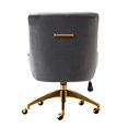 thumbnail image 4 of TOV Furniture Beatrix Fauteuil Pivotant Moderne Rembourré pour Bureau à Domicile Gris, 4 of 5