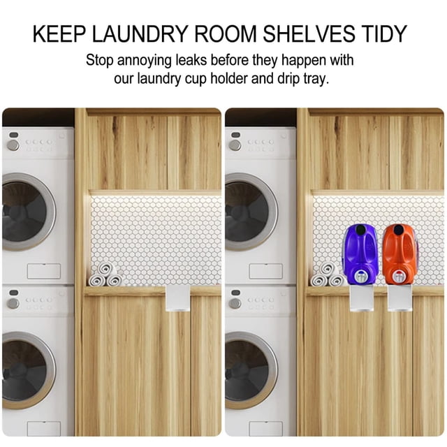 Laundry Detergent Holder Drip Catcher Tray Laundry Dispenser Holder 2 Pack Laundry Detergent Holder Detergent Cup Holder Drip Catcher Tray Laundry Dispenser For Fabric Softener