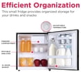 thumbnail image 3 of Frigidaire 1.6 Cu. ft. Mini Refrigerator with Built-in Freezer, Compact Refrigerator with Door Storage, Black, 3 of 10
