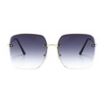 thumbnail image 1 of XASZHN Fashion Unisex Rimless Metal Gradient Sunglasses for Travel Shopping Outdoors Grey_002 One Size, 1 of 5