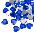 thumbnail image 1 of Unique Bargains 40 Pcs Acrylic Flat Back Rhinestones 20mm/0.8 Inch Heart Artificial Gemstone for Crafts Jewelry Making Deep Blue, 1 of 7
