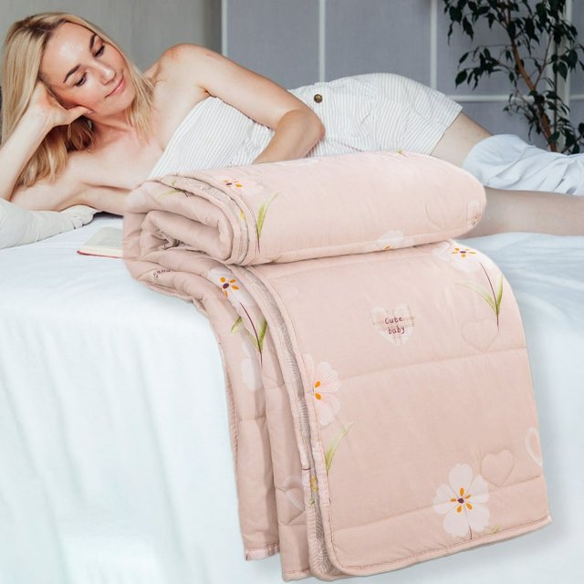 CUITING Lightweight Summer Quilt Queen Size Quilted Washed Cotton Conditioner Napping Quilt For Kids Adult Skin-Friendly