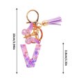 thumbnail image 1 of TopLLC Tools&Home Improvement Initial Letter Keychains For Women Tassel Purple Cute Car Keychain For Wallet Backpack Bag A chopper, 1 of 4