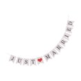 thumbnail image 4 of SHISUYAN JUST MARRIED Wedding Banner Set with Silk Ribbons for Bridal Decoration 11 Pieces 4.7x5.3 Inch, 4 of 8