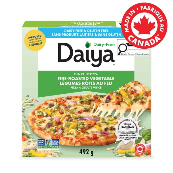 Daiya pizza végétarienne rôtie au feu sans produits laitiers, végétalien (surgelée) 492g