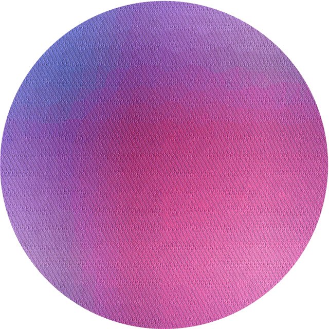 Ahgly Company Tapis de Zone Rond Transitionnel Violet pour Intérieur Lavable à la Machine, 5 Pieds Rond
