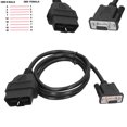 thumbnail image 3 of Adaptateur d'Interface de Diagnostic Câble d'Extension Connecteur de Diagnostic Compatible avec Outils de Diagnostic avec un Broche 16 OBD2 à RS232 DB9, 3 of 8