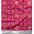thumbnail image 1 of Soimoi Cotton Duck Fabric Filigree Damask Print Sewing Fabric Yard 42 Inch Wide, 1 of 3