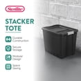 thumbnail image 3 of Sterilite 27 Gal Rugged Industrial Stackable Storage Tote with Lid, 16 Pack, 3 of 11
