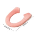 thumbnail image 3 of Universal Suit Soft Warmer Toilet Seat Cover With Snaps Stretchable Washable Fiber Cloth Easy Installation For Elongated And Round Seats Giftable Cozy Bathroom Accessory 15.7x19.7in, 3 of 8