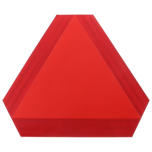 AMERTEER Panneau de Sécurité pour Véhicule à Mouvement Lent avec Réflecteur Panneau Triangulaire Panneau Réfléchissant