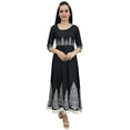 thumbnail image 1 of Bimba Kurti Ethnique Décontracté Noir Long Anarkali Designer Kurta Imprimé Numériquement-8, 1 of 6