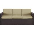 thumbnail image 2 of Afuera Living Wicker Patio Sofa in Brown and Sand, 2 of 5