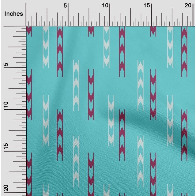 oneOone Polyester Tissu Lycra Flèche Signe Tissu Imprimé Kasuri par la Cour 56 Pouces de Large